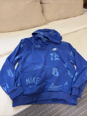 Nike Kids Blue Graphic Hoodie